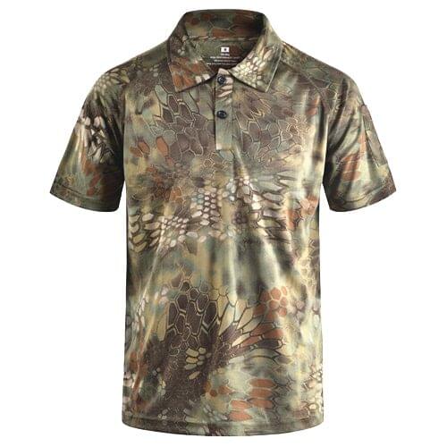 2021 Hot Mens Shirts Tactical Camouflage Polo Shirt Summer Casual Clothing with Patches Fast Dry Comfortable Chic New