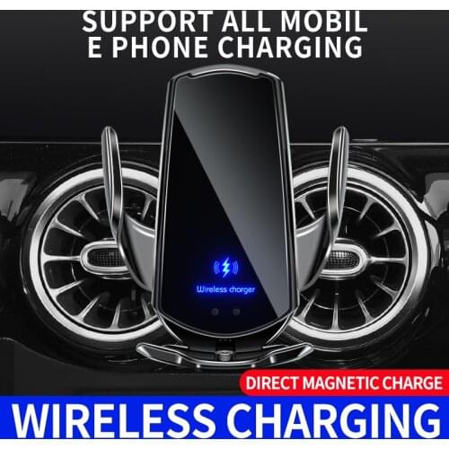 Automatic Clamping 15W Fast Car Wireless Charger for Samsung S20 S10 iPhone 12 11 Pro XS XR 8 Infrared Sensor Phone Holder Mount