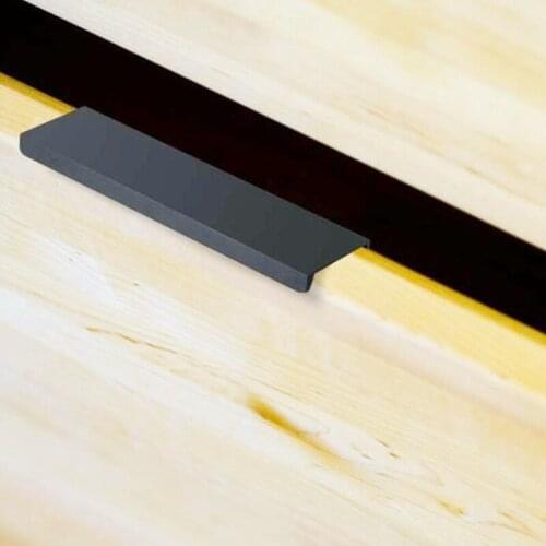 80-600mm Length Aluminum Alloy Cabinet Pulls Knob Silver Black Square Handle Furniture Drawer Pull