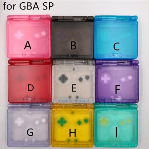 10pcs Luminous Translucent Full Housing Shell Case Replacement for Nintendo Gameboy Advance GBA SP Case with Screen accessories