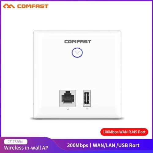 300Mbps WIFI Access Point In Wall AP Router for hotel WiFi Project Support PoE VLAN Access Controller System and USB Charge