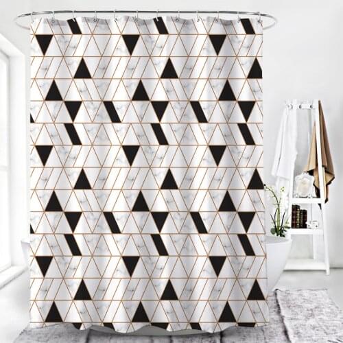 Polyester waterproof Mildew Proof Geometry Shower Curtains For Bathroom Shower Bathtub Curtains Waterproof Shower Curtains