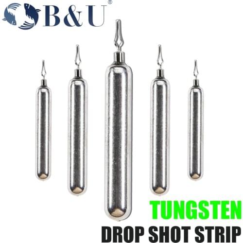 B&U Tungsten Drop Shot Sinkers for Fishing Weight jig head For Soft Lure Carp Fishing Baits Sinker Fishing Tackle Accessories