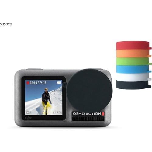 2 pcs soft Silicone Lens Cap Protective Cover case For DJI Osmo Action Sports Camera Accessories 6 colors