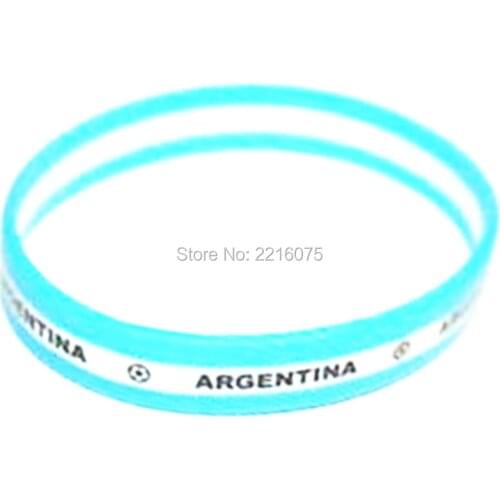 1000pcs Tri-color Stripe Flag World Cup Argentina wristband silicone bracelets free shipping by DHL express