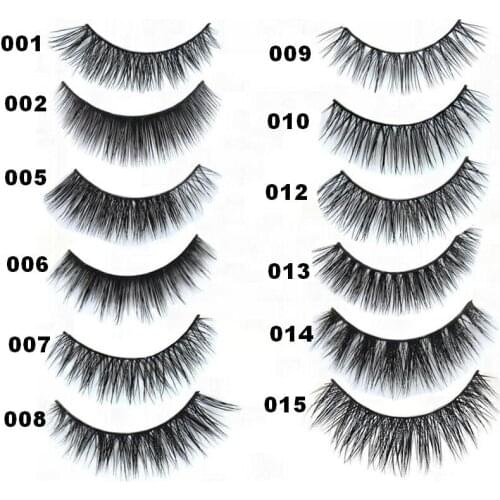 12 Pair Real Mink Natural Thick False Fake Eyelashes Eye Lashes Makeup Extension Beauty Tools 12 mm