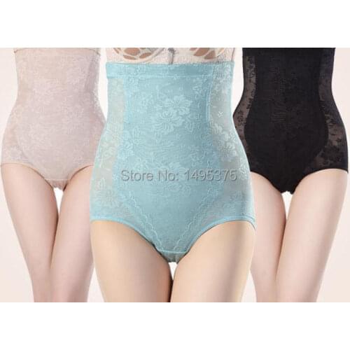 120pcs/lot fashion flower lace high waist underware shaper slimming pants