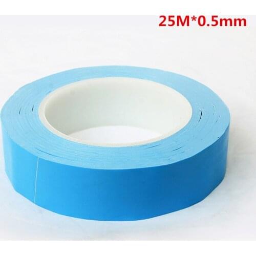 25M *0.5mm thickening Insulating Heat Dissipation Tape Double Sided Heat Thermal Conductive Adhesive Tape LED circuit board