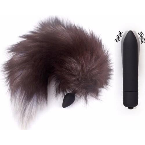 Sexy Anal Tail Bullet Journal Vibrator Silicone Butt Plug Anus Plug Dildo Vibrating Sex Toys For Women Men Gay Prostata Massage