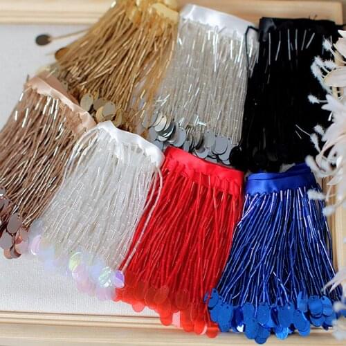 Beaded Tassel Sequins Pearl Decorative Lace DIY Handmade Beading Lace Accessories Clothing Curtain Jewelry Materials