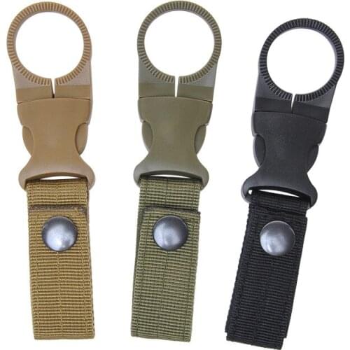 Water Bottle Holder Clip Nylon Webbing Buckle Hook Outdoor Military Climb Carabiner Belt Backpack EDC Bottle Holder Clip