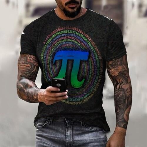 Summer New Pi Day Math Symbol T-shirts Funny Short Sleeve Women Men Unisex T Shirt Boys & Girls Mathematics Examination Tee Tops