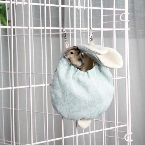 Hamster Hammock Velvet Cute Rabbit Ears Shape Small Pet Sleeping Bed Hanging Nest