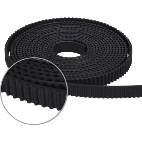 Hot Sale 2 or 5meter 2M GT2 6mm Synchronous Open Timing Belt Rubber Width 6mm For 3D Printer Parts Extruder RepRap Pulley Gear