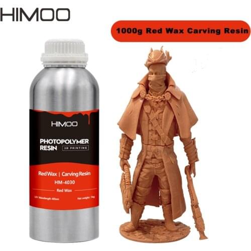 Himoo Red Wax Carving Resin Low Odor for Resin 3D Printer Starter Kit Nova3D Eryone Punching Photopolymer Resin Liquid