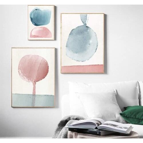 Nordic Creative Childrens Canvas Painting Modern Style Geometric Colorful Irregular Shape Posters Art For Living Room Decor