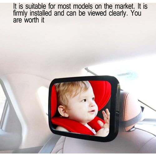 LEEPEE Adjustable Baby Safety Mirror Plastic Acrylic Material Rear View Mirror Headrest Child Safety Monitor Interior Parts