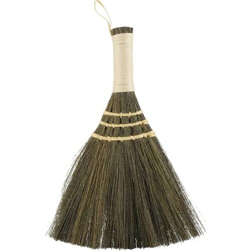 Lightweight Household Manual Straw Braided Small Broom Hand Made Dust Floor Cleaning Sweeping Broom Practical Housekeeping Tool