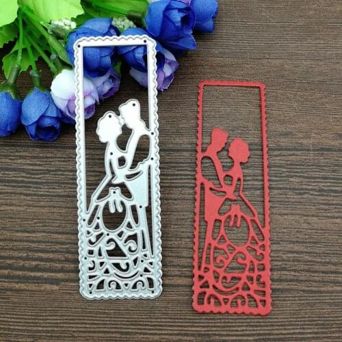 Metal Cutting Dies wedding bride and groom background mold art cutter Scrapbooking album card punch stencils