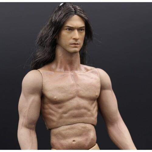 1/6 Scale Onimusha Akechi Samanosuke Head Sculpt Ancient Burakumin Takeshi Kaneshiro Head Carved with Planted Hair Model Toys