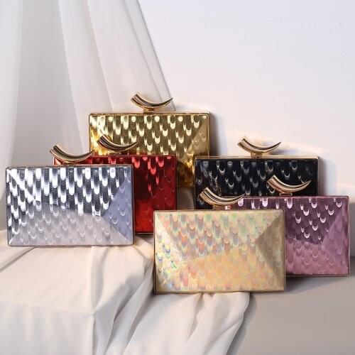 Vintage Style PU Fashion Lady Small Day Clutch New Arrival 2021 Metal Evening Bags For Party Purse