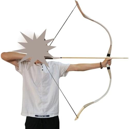 Outdoor Hunting Accessories 30-70 Pounds Mongolian Traditional Hunting Bow Longbow Cow Leather Wood Recurve Bow For Archery