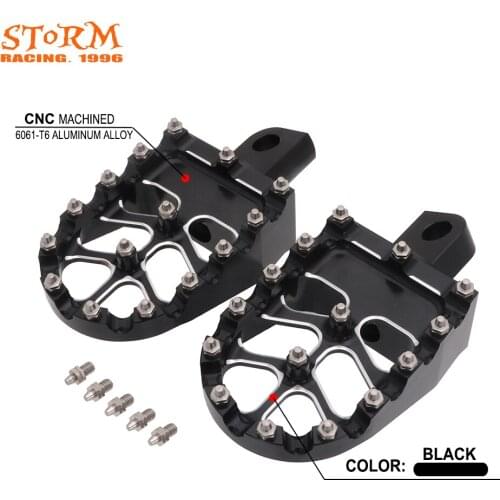 Motorcycle Wide Footpegs Footrests Foot Pegs For Harley Tri Glide Ultra Classic FLHTCUTG Sportster 883 Custom XL883C XL1200L