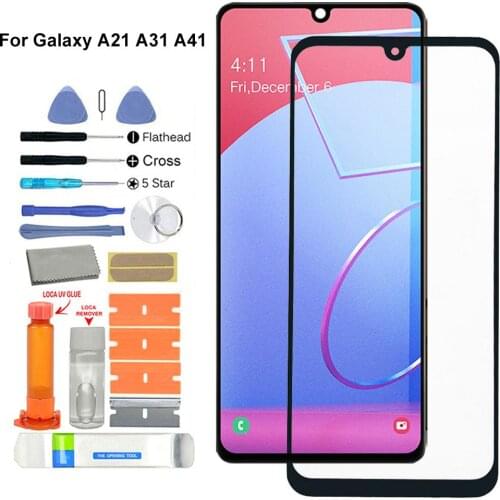 Phone Front Glass Screen Replacement Kit Tools for Samsung Galaxy A21/A31/A41