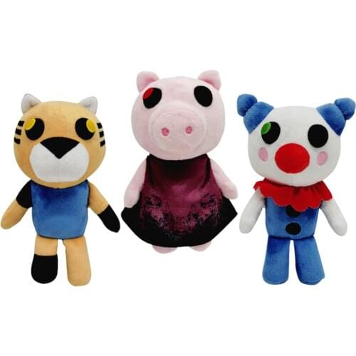 20cm New Cute Soft Robloxed World Adventure Piggy Clown Plush Toy Game Cartoon Doll Boy Birthday Christmas Gift
