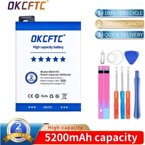 Orginal BS01FA 5200mAh Battery For Xiaomi Black Shark 1/ Black Shark Dual SIM TD-LTE/ SKR-A0 AWM-A0 BSO1FA + Tools