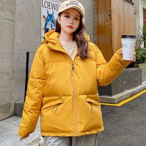 2021 Winter Women loose Parkas Jackets Casual Thick Warm Hooded Pattern Coat Female Winter Outwear Jacket parkas