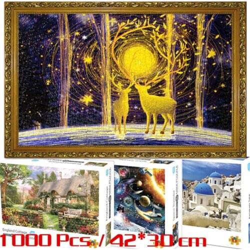 42*30 cm jigsaw puzzle 1000 pieces Assembling picture Landscape puzzles toys for adults games educational Montessori Toys