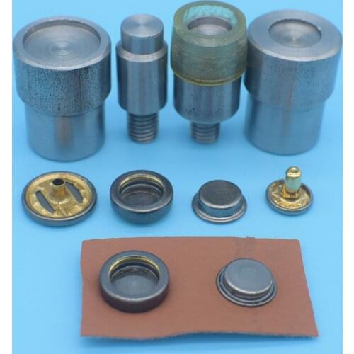 Down jacket snaps. Brass snap buttons. Hand pressing machine. installation tool. Metal stud rivets fasterers molds