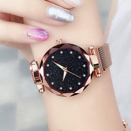 Luxury Women Watches 2019 New Ladies Watch Starry Sky Crystal Magnetic Waterproof Female Wristwatch relogio feminino reloj mujer