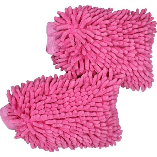 YUNPICAR Car Wash Mitt 2 Pack - Extra Large Size Clean Tools Kits- Premium Chenille Microfiber Winter Waterproof Cleaning Mitts