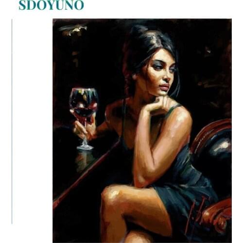 SDOYUNO Painting By Numbers on canvas Sex women 60x75cm Painting By Numbers For Adults DIY Bedroom Decor Unique Gift