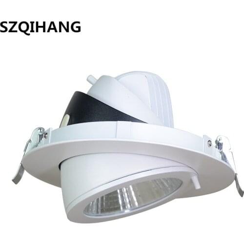Super Bright LED Trunk Downlight COB Ceiling 10W 20W 30W 40W AC85-265V Adjustable recessed Indoor Light cob led Spot light