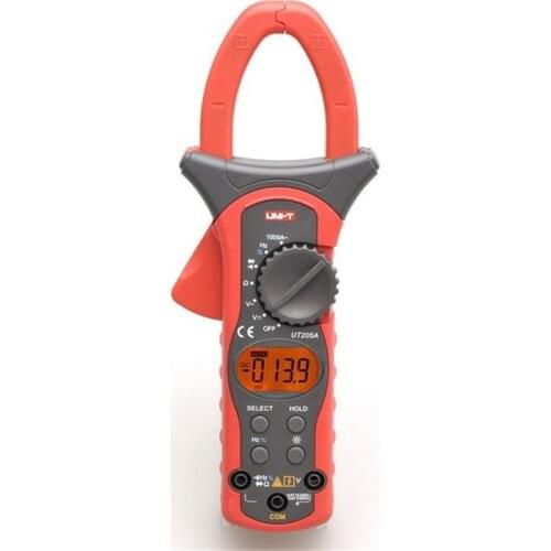 UNI-T UT205A LCD Backlight Auto Range 1000A Digital Clamp Meters w/ Frequency Duty Cycle Test Multimeter Ammeter Multitester