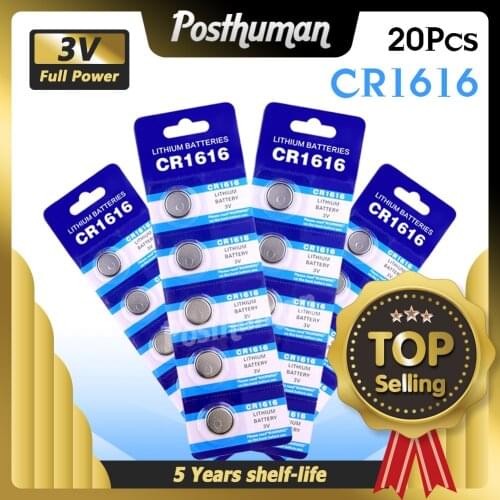 YCDC 20PCS Cr1616 Coin Cell Button 3 V Batteries BR1616 ECR1616 5021LC L11 L28 For Auto Remote Control Electric Remote Control
