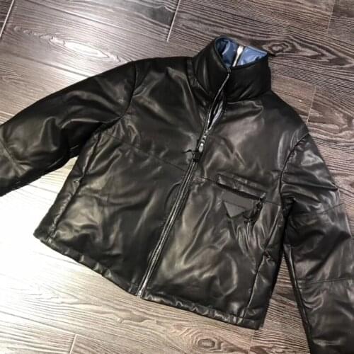 Lambskin ladies real genuine leather down jacket