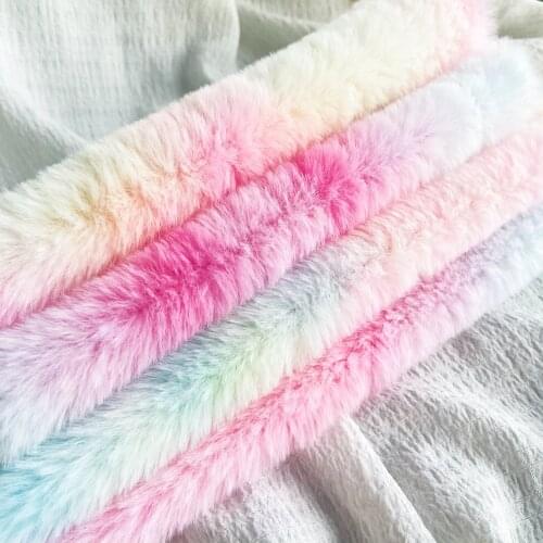 1Pcs 100% Polyester Faux Rabbit Fur Fabric Soft Plush can be doll environment decoration notepad cover clothing fabric accessori