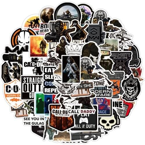 10/30/50PCS Call of Duty Cool Game Waterproof Stickers DIY Car Bike Travel Luggage Phone Laptop Cartoon Kid Toy Sticker Decal