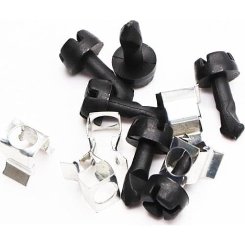 10Pcs Car Engine Upper Guard Plate Screw Cover Clip Fastener Fit For VW Passat B5