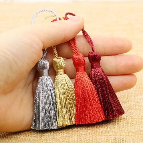 20Pcs Silk Bookmarks Hanging Tassel Fringe DIY Curtain Garment Bag Crafts Supplies DIY Scrapbook Tassel Accessories Pendant 10CM