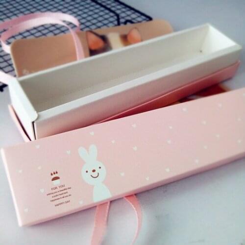 24*4.4*3.8 cm pink macaron packaging box baking mooncake rolling cake food biscuit box packing pastry packaging 50pc/lot