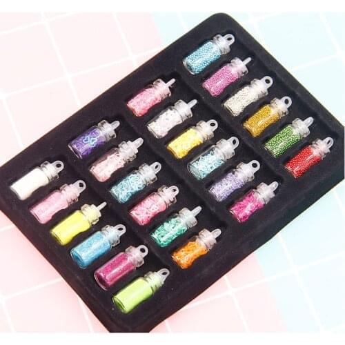 24pcs Slime Diy Kit Sequins/Glitter Filler Fluffy Box Toys For Children Colorful Charms Lizun Decoration Toy Accessories 2019