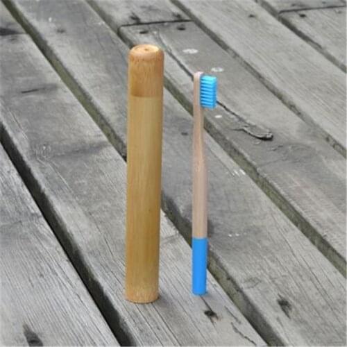 3sets/lot Bamboo Toothbrush Case and Bamboo Toothbrush 100% Natural Friendly Bamboo Portable Travel Toothbrush Case set