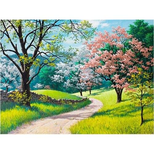DIY 5D Diamond Painting Landscape Picture of Rhinestones Handmade Full Square Diamond Embroidery 4 Seasons Scenery Cross Stitch