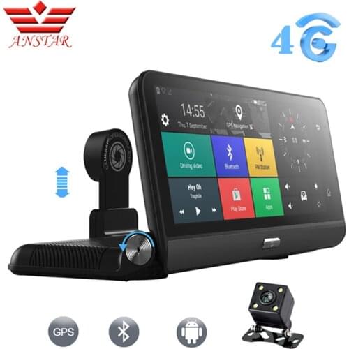 ANSTAR Car DVR Camera 8" 3G/4G Android 5.1 FHD 1080P WIFI Video Recorder FM GPS Parking Monitoring Dual Lens Dash Cam Registrar