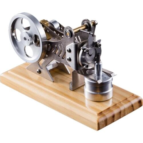 Solid Wood Baseplate DIY All metal Vacuum Assembled Stirling Engine Stem Steam Model Engine Early Learning Model Toy Children